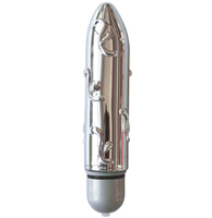 Don Wand Silver Nubby Glass Dildo Vibrator