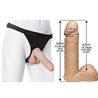 Vac-U-Lock Set 6 Inch Realistic Ultra Dildo Harness
